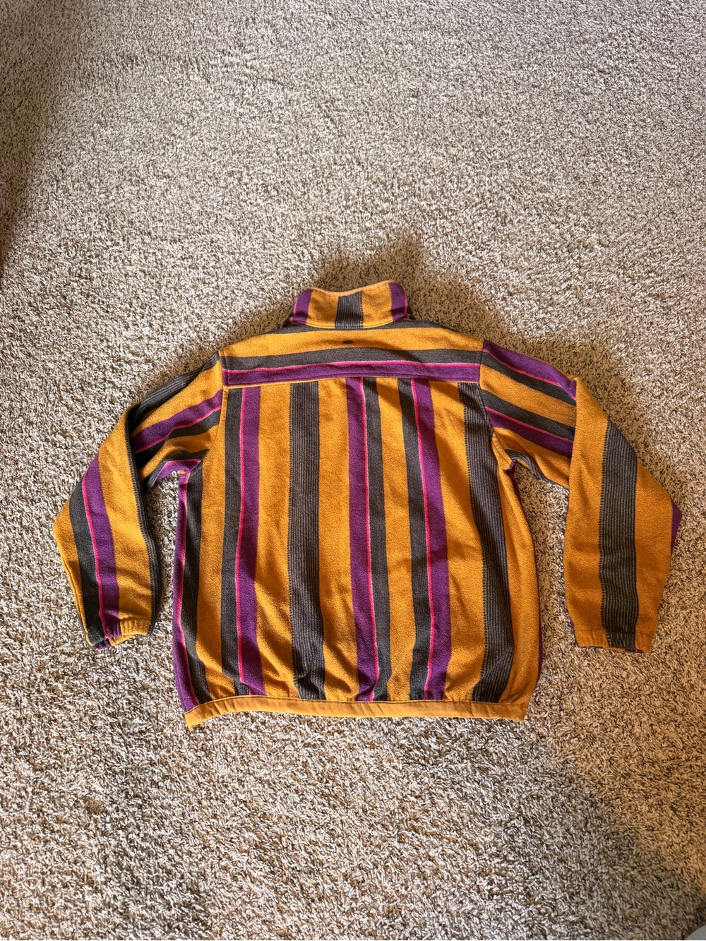 O'Neill Mustard, Purple & Brown Striped Pullover - Picture 2 of 3